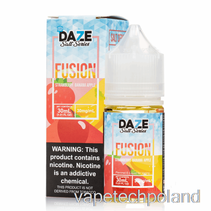 Vape Shop Warszawa Mrożona Truskawka Banan Jabłko - 7 Daze Fusion Salts - 30ml 30mg